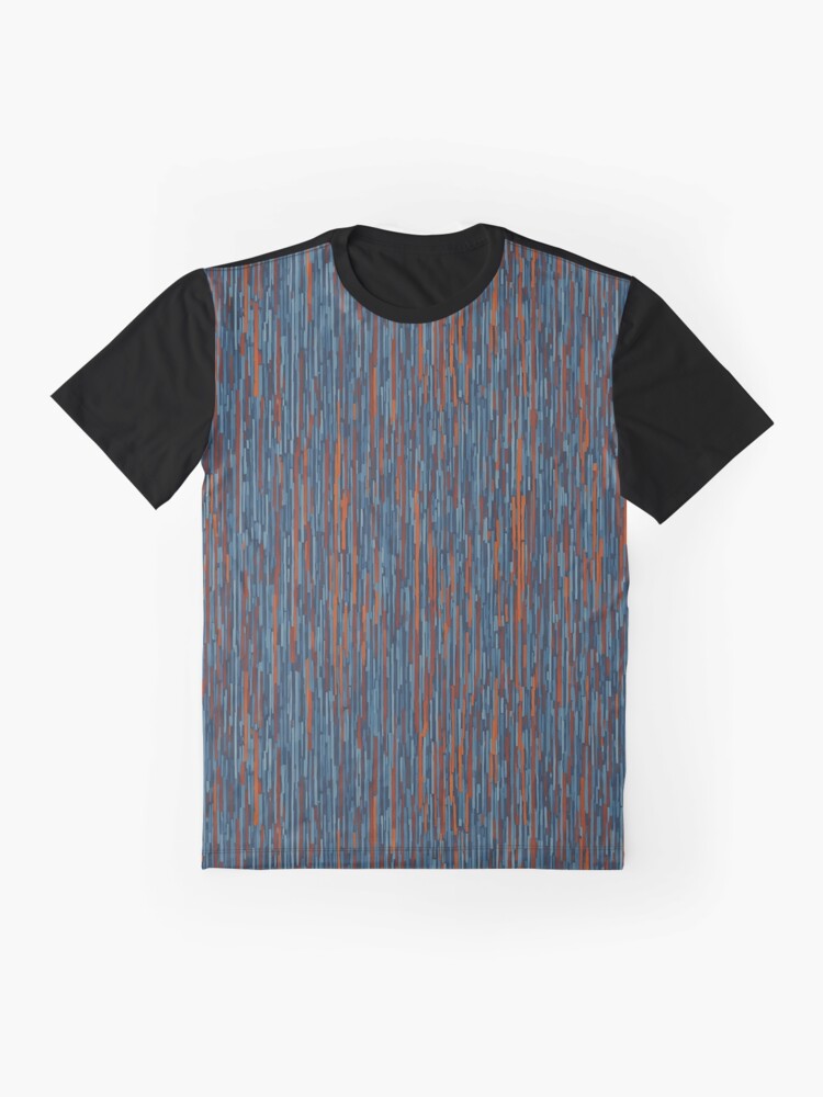 Thumbnail 4 of 5, Graphic T-Shirt, Abstract Blue, Orange & Red Lines designed and sold by DJALCHEMY.