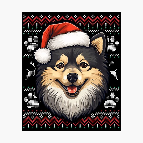 Item preview, Finnish Lapphund Ugly Sweater Christmas designed and sold by rafaeltto.