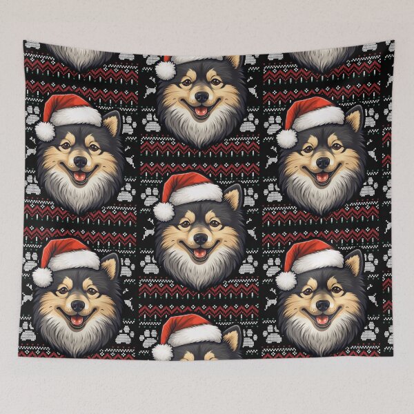Item preview, Finnish Lapphund Ugly Sweater Christmas designed and sold by rafaeltto.