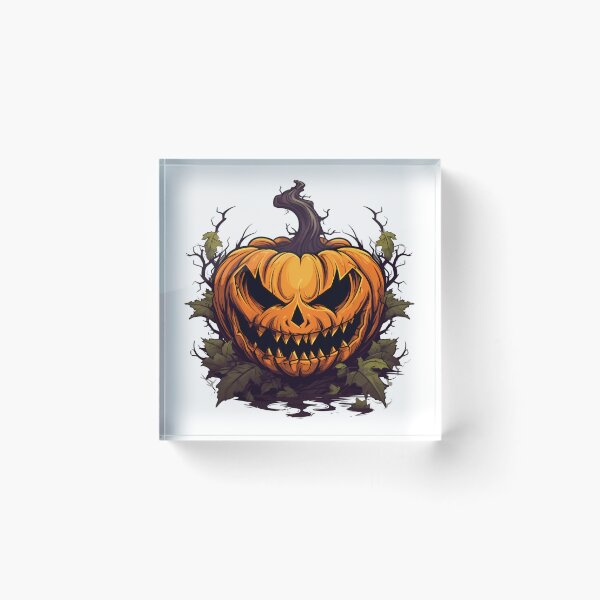 Item preview, Halloween Cartoon Style Pumpkin Monster Halloween Pumpkin Scary Pumpkin Sticker Art Prints and More designed and sold by Kevin Lou.