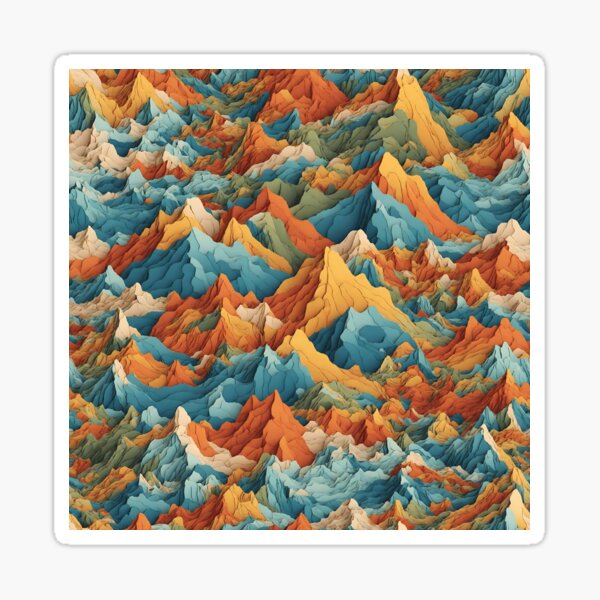Item preview, Abstract Colorful Mountains designed and sold by DJALCHEMY.