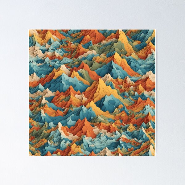 Item preview, Abstract Colorful Mountains designed and sold by DJALCHEMY.