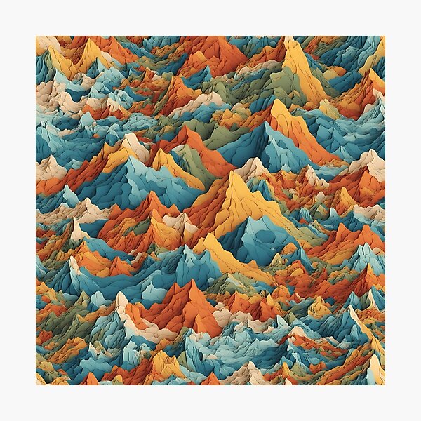 Item preview, Abstract Colorful Mountains designed and sold by DJALCHEMY.