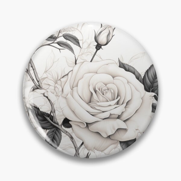 Artikelvorschau, „Chicano Rose Sketch: Monochrome Schönheit mit einem Hauch von Farbton“ entworfen und verkauft von scribblescience.