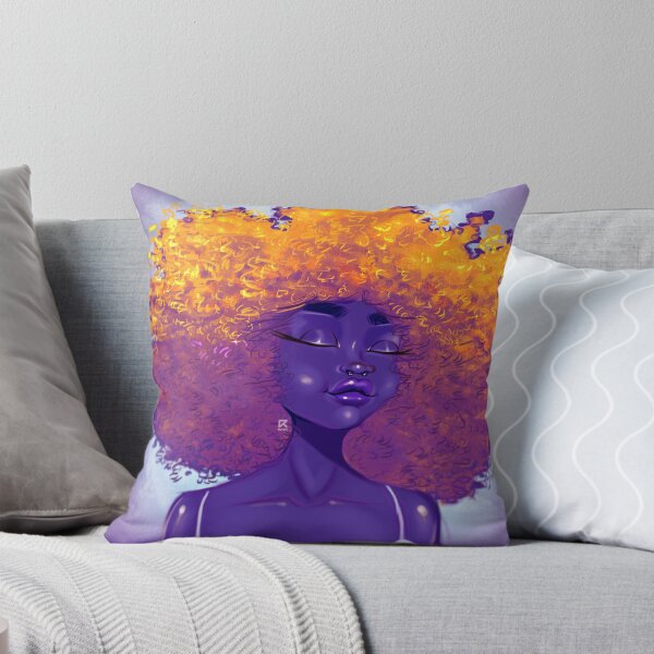 Item preview, Purple Girl with Golden Afro designed and sold by ROKZARTT.