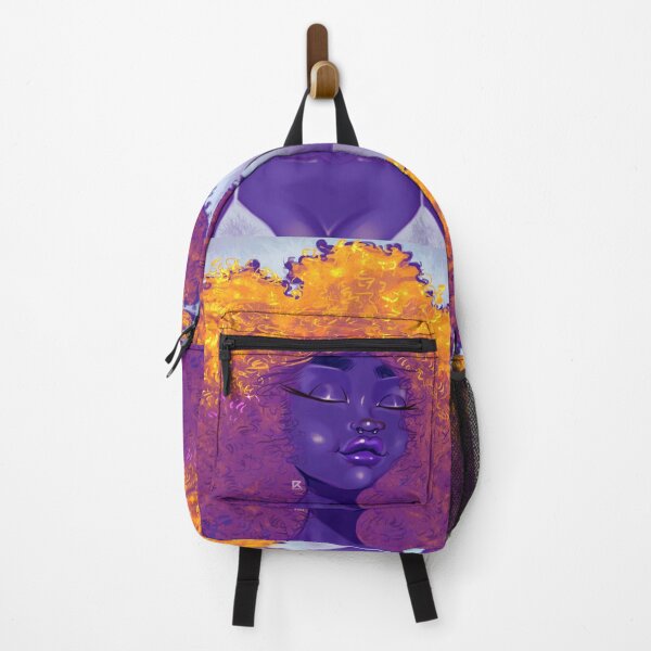 Item preview, Purple Girl with Golden Afro designed and sold by ROKZARTT.