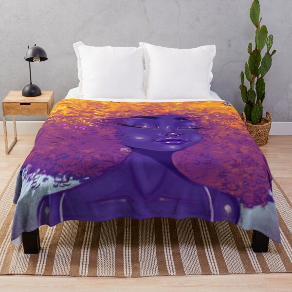 Item preview, Purple Girl with Golden Afro designed and sold by ROKZARTT.