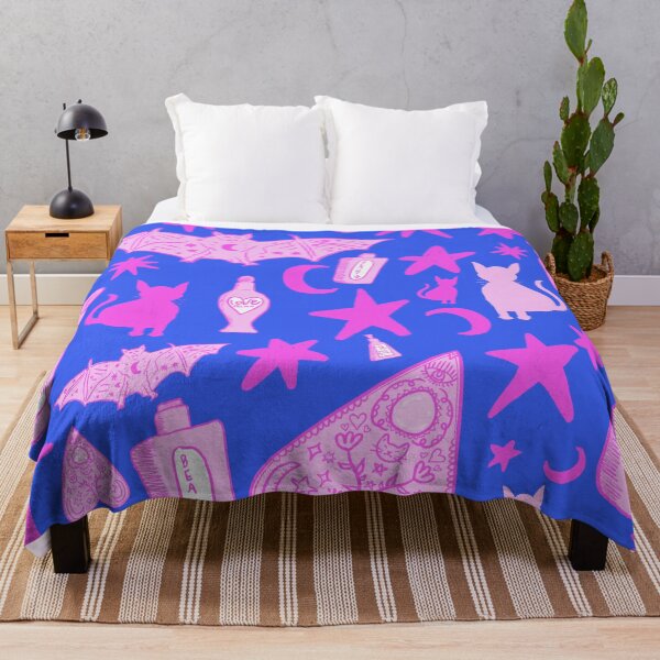 Item preview, Spooky Cute Halloween Doodles, Pink over Blue designed and sold by Daydreamer Alley.