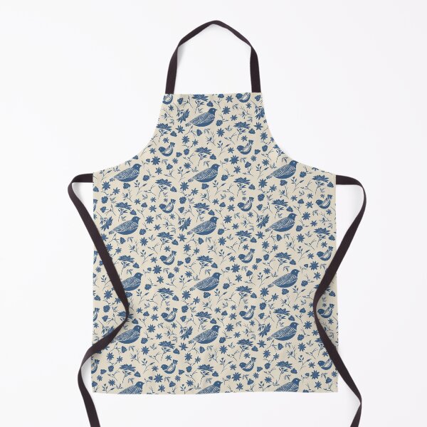 Item preview, Traditional Autumn Birds - Cobalt Blue designed and sold by hawkandkey.