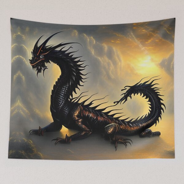 Item preview, Black dragon in the clouds designed and sold by Astralia.