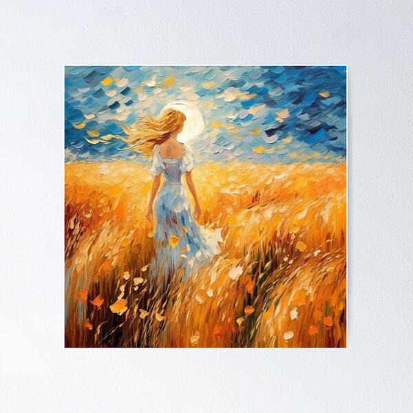 Item preview, Beautiful woman morning modern art Canva designed and sold by abundancevibes.