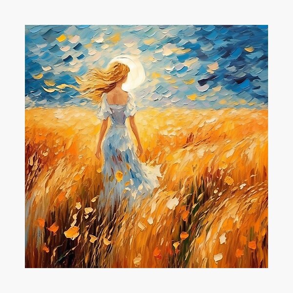 Item preview, Beautiful woman morning modern art Canva designed and sold by abundancevibes.