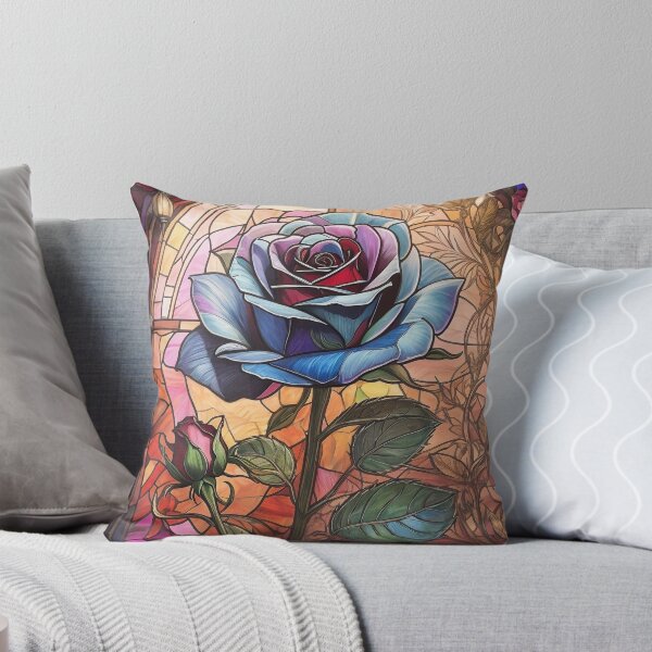 Artikelvorschau, Buntglas-Rosenkunst, verzauberte Rose entworfen und verkauft von druidwolfart.