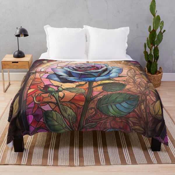 Item preview, Stained Glass Rose Art Enchanted Rose designed and sold by druidwolfart.