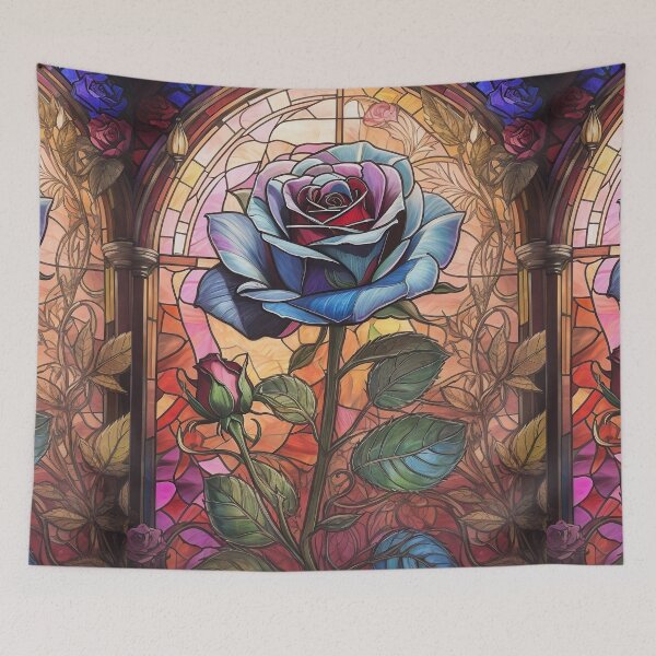 Item preview, Stained Glass Rose Art Enchanted Rose designed and sold by druidwolfart.