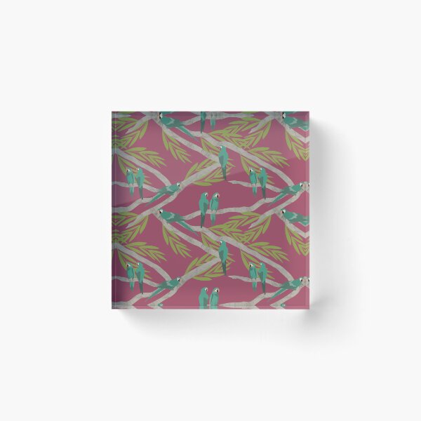 Item preview, Parrots on Palms - Mauve designed and sold by hawkandkey.