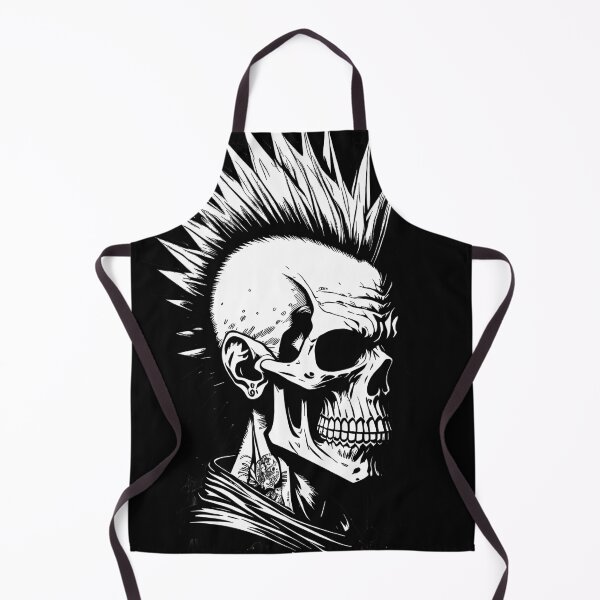 Item preview, Skull Mohawk Black and White designed and sold by deathanarchy.
