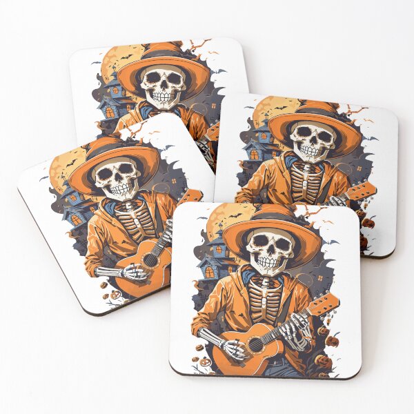 Item preview, Skeleton Playing A Classic EVIL Guitar | Halloween | Monster House | Moon designed and sold by Sobari.