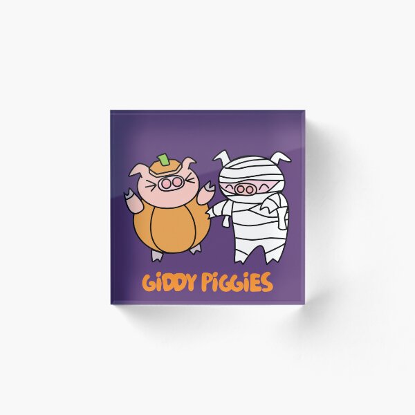 Aperçu de l'œuvre Costume de momie et de citrouille d'Halloween Giddy Piggies créée et vendue par Giddy Piggies.