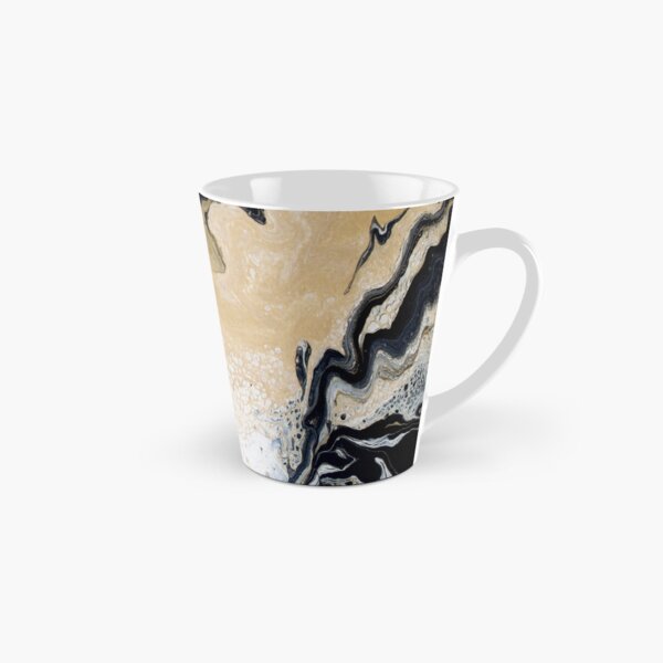 Black Gold Acrylic Pour Tall Mug