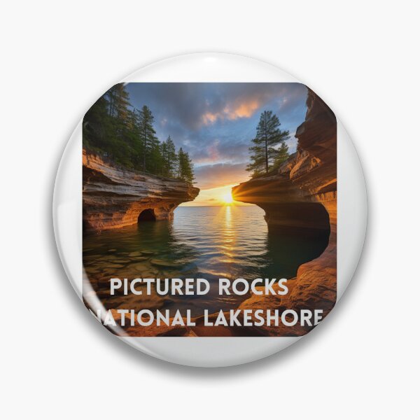 Item preview, Pictured Rocks Sticker designed and sold by CrystalTees.