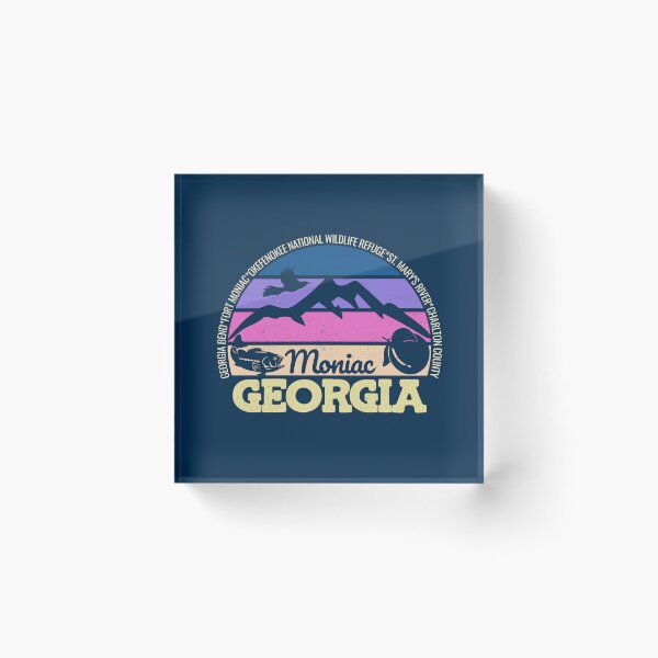 Item preview, Moniac Georgia Sunset Retro Vintage Local Pride Logo designed and sold by CRHPOD20.