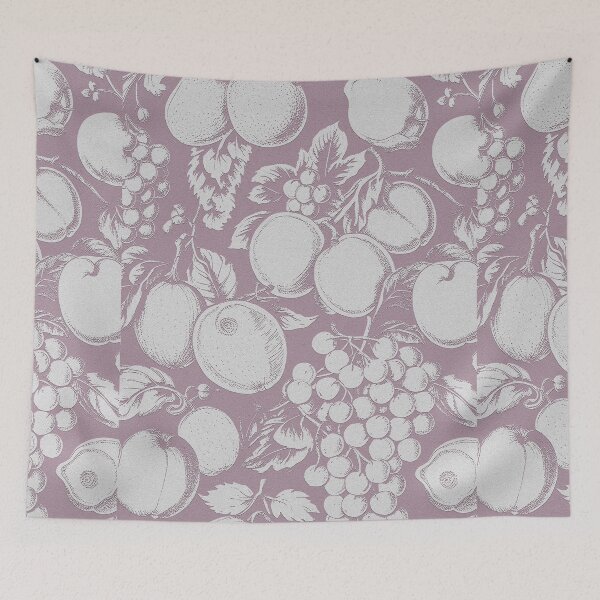 Item preview, fruits fabric pattern graphic illustration design designed and sold by ironpalette.