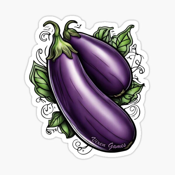 Item preview, Double eggplant emoji Vixen Games Design designed and sold by Vixen-Games.