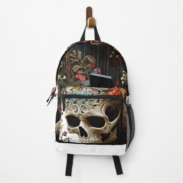 Item preview, Floral Botanical Skeleton Looking at his Phone designed and sold by Urban Charms.