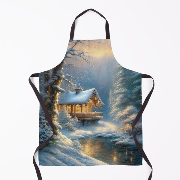 Item preview, Cabin by the lake in Winter designed and sold by MixinMadness.