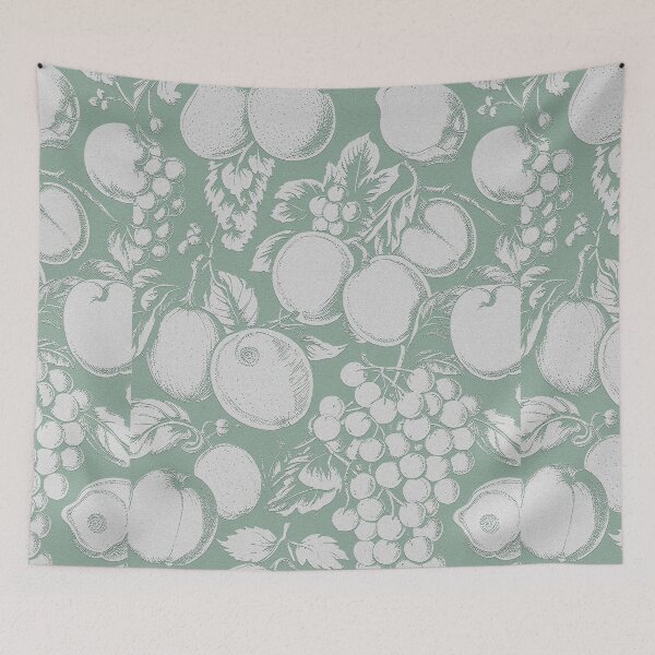Item preview, fruits retro vintage fabric pattern graphic illustration design designed and sold by ironpalette.