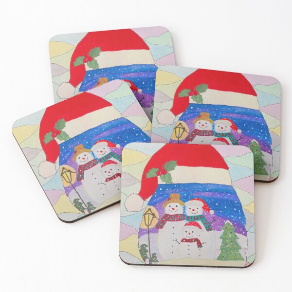Item preview, Snowman family celebrating Christmas  designed and sold by Kiruthikaarts.