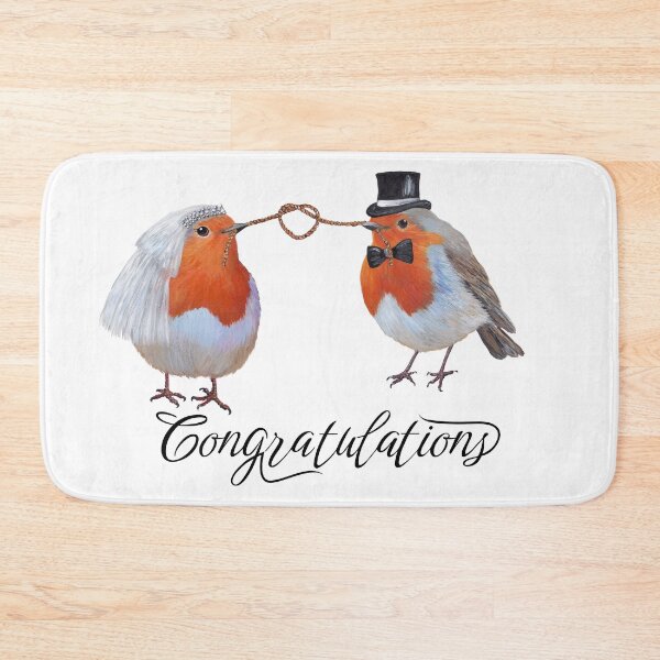 Item preview, Congratulations, European Robin Couple designed and sold by Tiffany Roy.