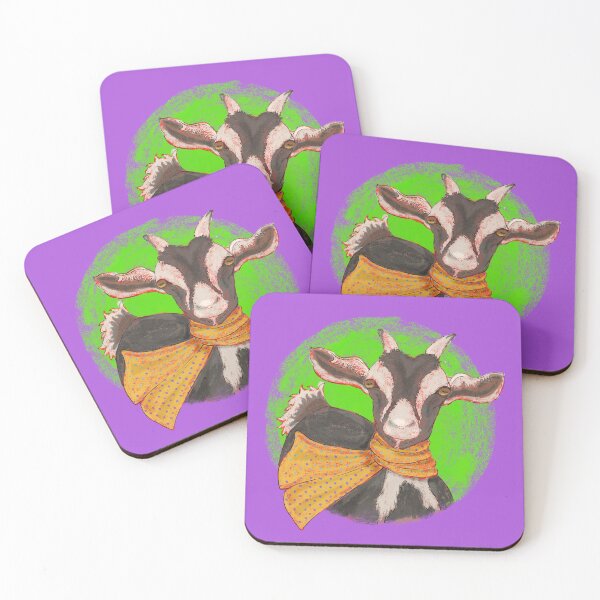 Item preview, Curious Goat in a Scarf designed and sold by AshandOakArt.