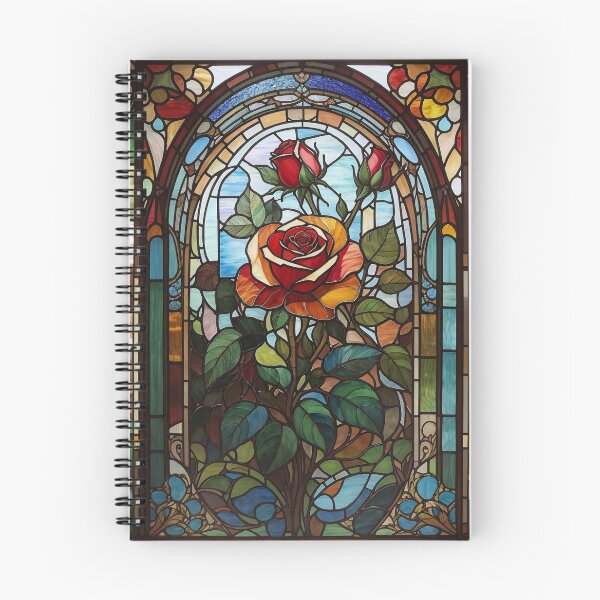 Item preview, Stained Glass Rose Art Enchanted Rose designed and sold by druidwolfart.