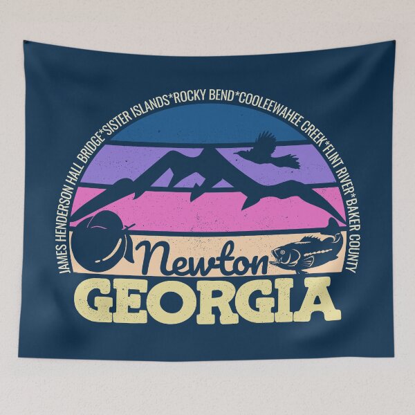 Item preview, Newton Georgia Sunset Retro Vintage Local Pride Logo designed and sold by CRHPOD20.