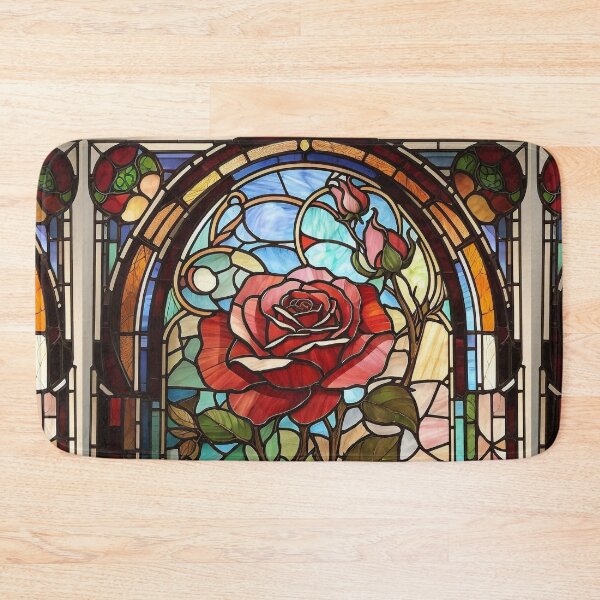Item preview, Stained Glass Rose Art Enchanted Rose designed and sold by druidwolfart.