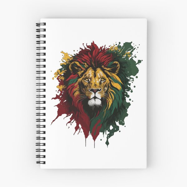 Item preview, Rasta Lion Inkblot designed and sold by reggaeartgifts.