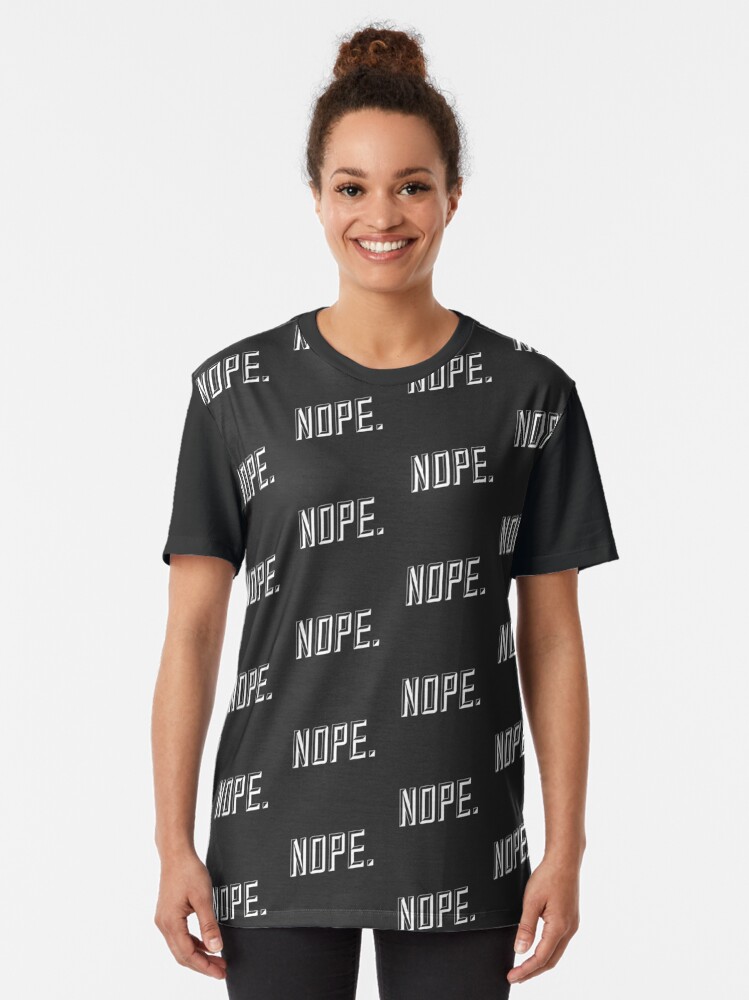 Alternate view of Nope. Pattern Graphic T-Shirt