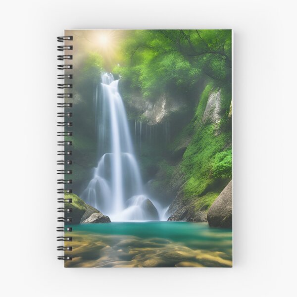 Item preview, Sunlit Waterfall Amidst Verdant Beauty designed and sold by D-Dreamweaver.