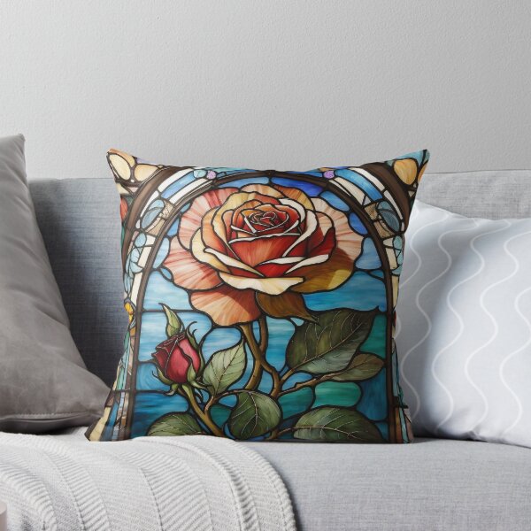Artikelvorschau, Buntglas-Rosenkunst, verzauberte Rose entworfen und verkauft von druidwolfart.