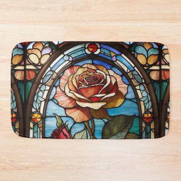 Item preview, Stained Glass Rose Art Enchanted Rose designed and sold by druidwolfart.