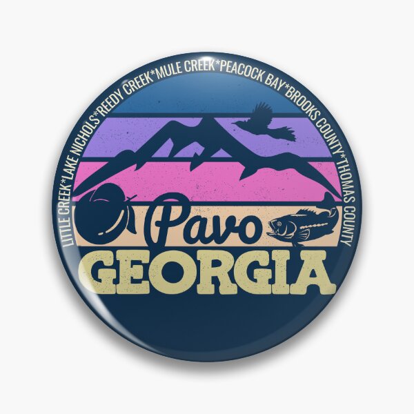 Item preview, Pavo Georgia Sunset Retro Vintage Local Pride Logo designed and sold by CRHPOD20.