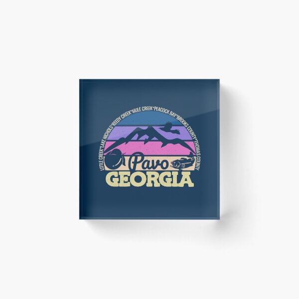 Item preview, Pavo Georgia Sunset Retro Vintage Local Pride Logo designed and sold by CRHPOD20.