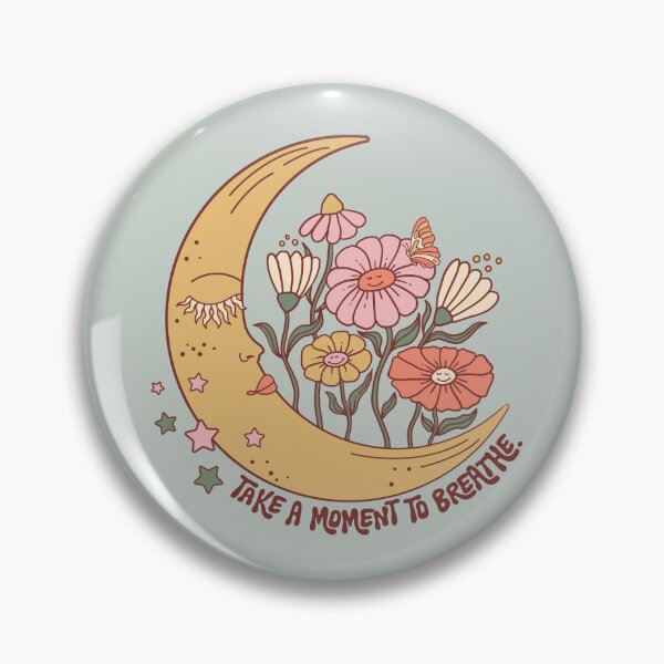 Item preview, Vintage Style Moon and Flowers  designed and sold by CreativeMisc.