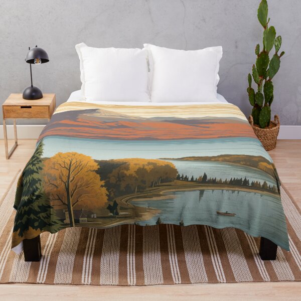 Item preview, A Vintage Travel Illustration of Lake Champlain - Vermont - US  designed and sold by GoodOldVintage.
