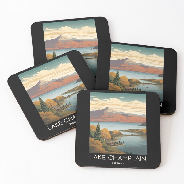 Item preview, A Vintage Travel Illustration of Lake Champlain - Vermont - US  designed and sold by GoodOldVintage.