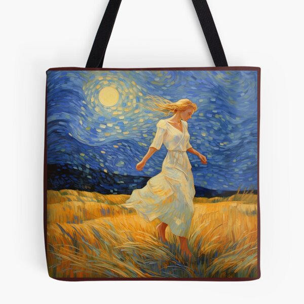 Item preview, Beautiful woman modern art night Canva designed and sold by abundancevibes.