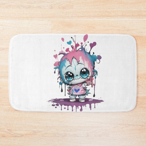 Item preview, Cute Splash Paint Vector Sticker - Adorable Monster with Pink and Blue Paint Splatters" designed and sold by Gigglyvibes.
