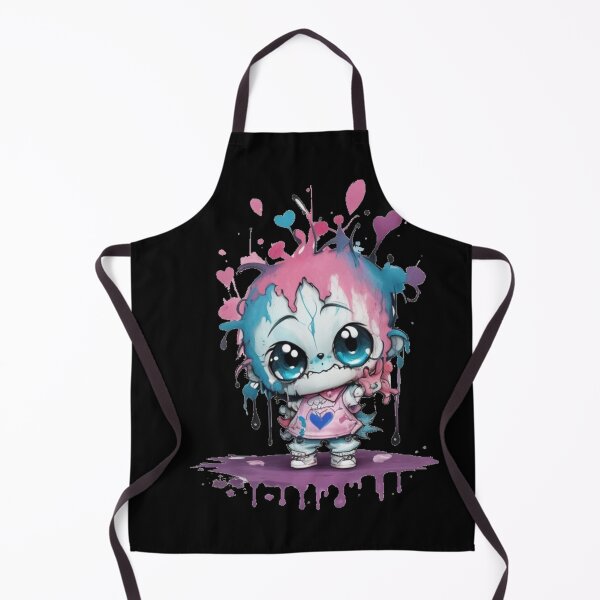 Item preview, Cute Splash Paint Vector Sticker - Adorable Monster with Pink and Blue Paint Splatters" designed and sold by Gigglyvibes.
